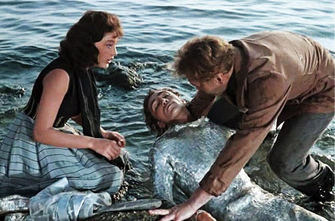 Владимир Коренев и Анастасия Вертинская в фильме «Человек-амфибия», 1962 г. Кадр из фильма.