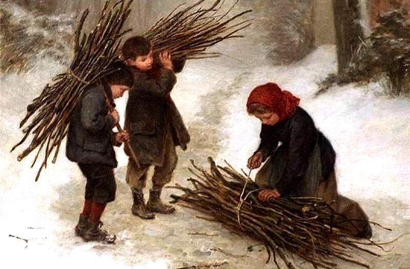 Даже в старину на Руси крестьянам разрешалась свободная заготовка хвороста и валежника в лесу. Картинка из открытого доступа в Интернете.