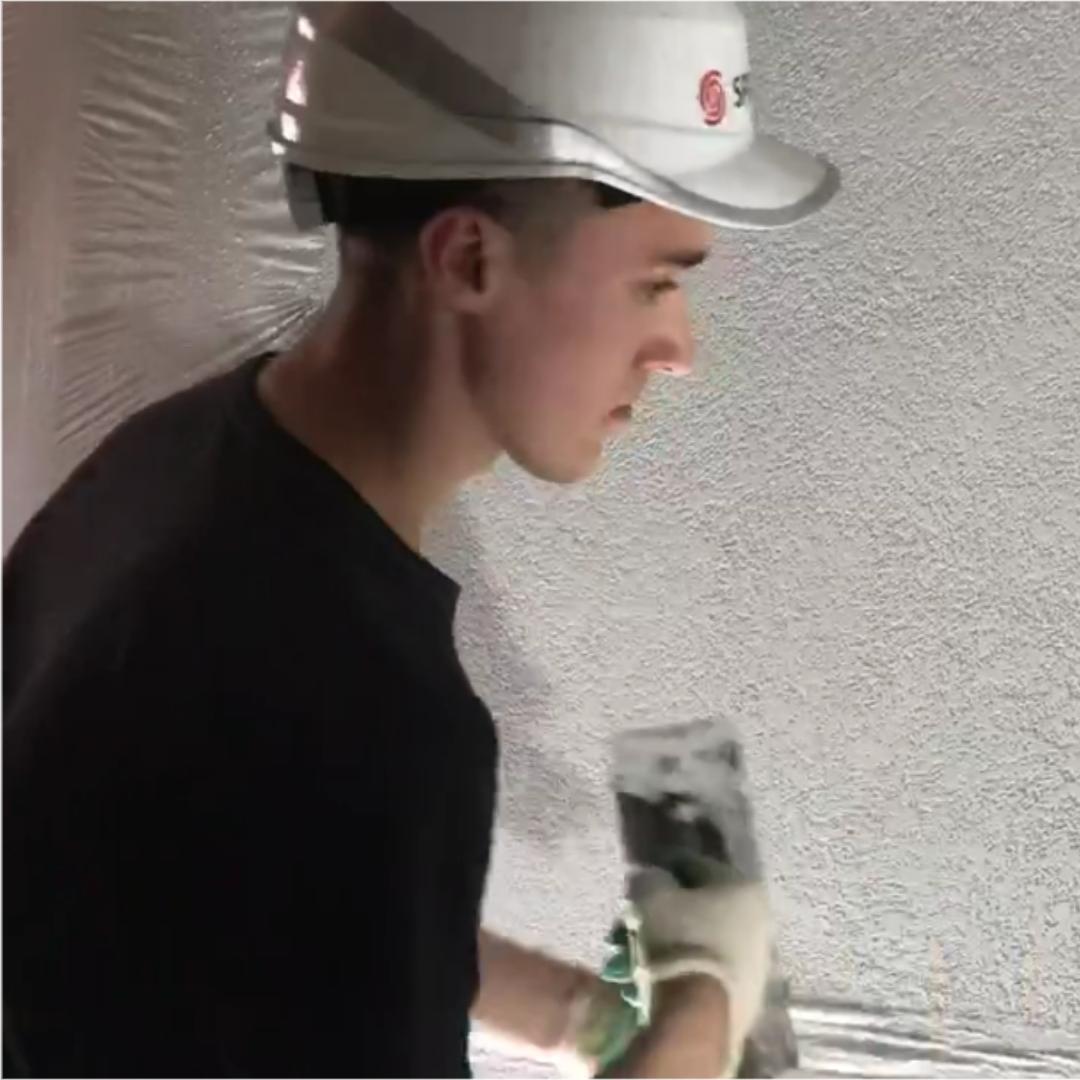Процесс нанесения декоративной штукатурки SPRAYPLAST