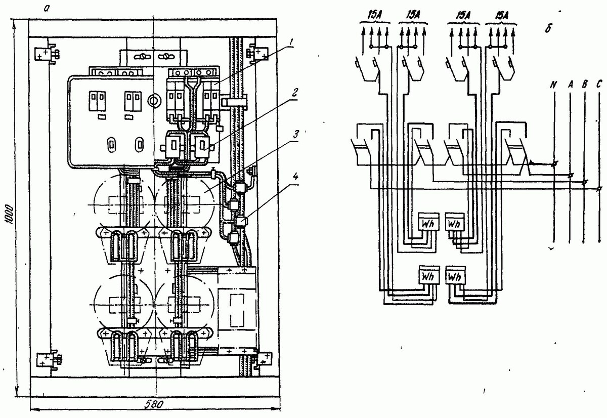 Схема этажного щита без электроплит (из интернета)