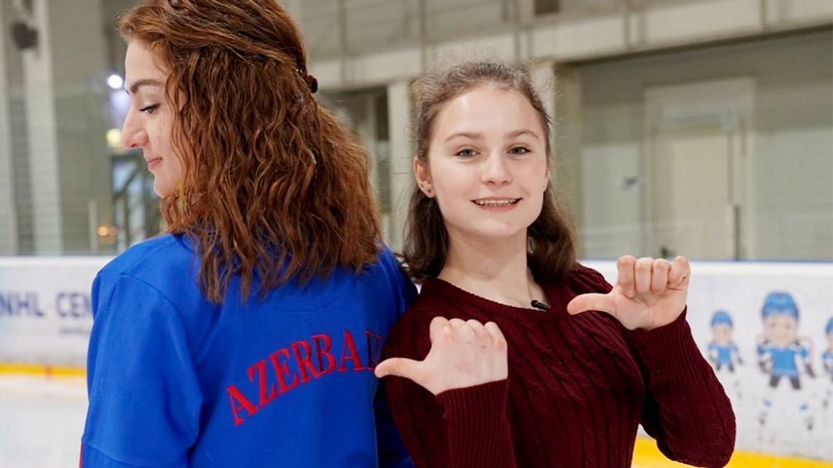 Катя на интервью у Эммы Гаджиевой 