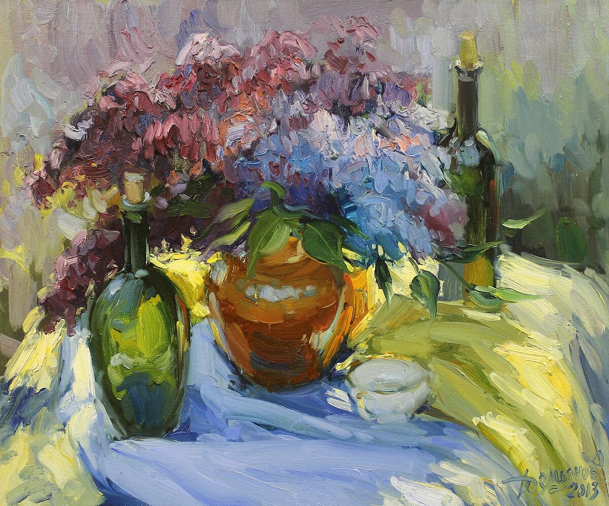 «Сирень», холст, масло, 50 x 60 см, 2013 г., Юрий Демьянов. Фото: facebook художника.