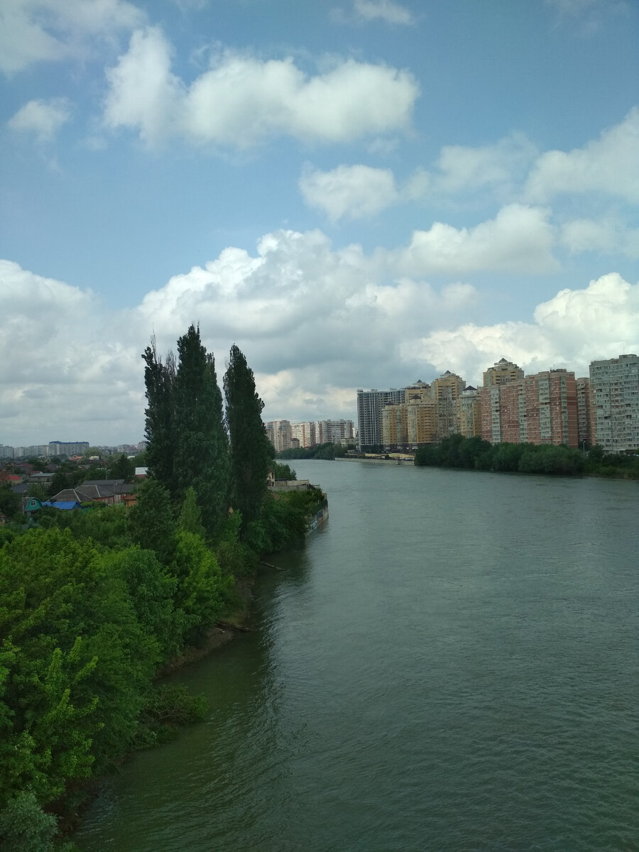 Река Кубань.Вид с Тургеневского моста.