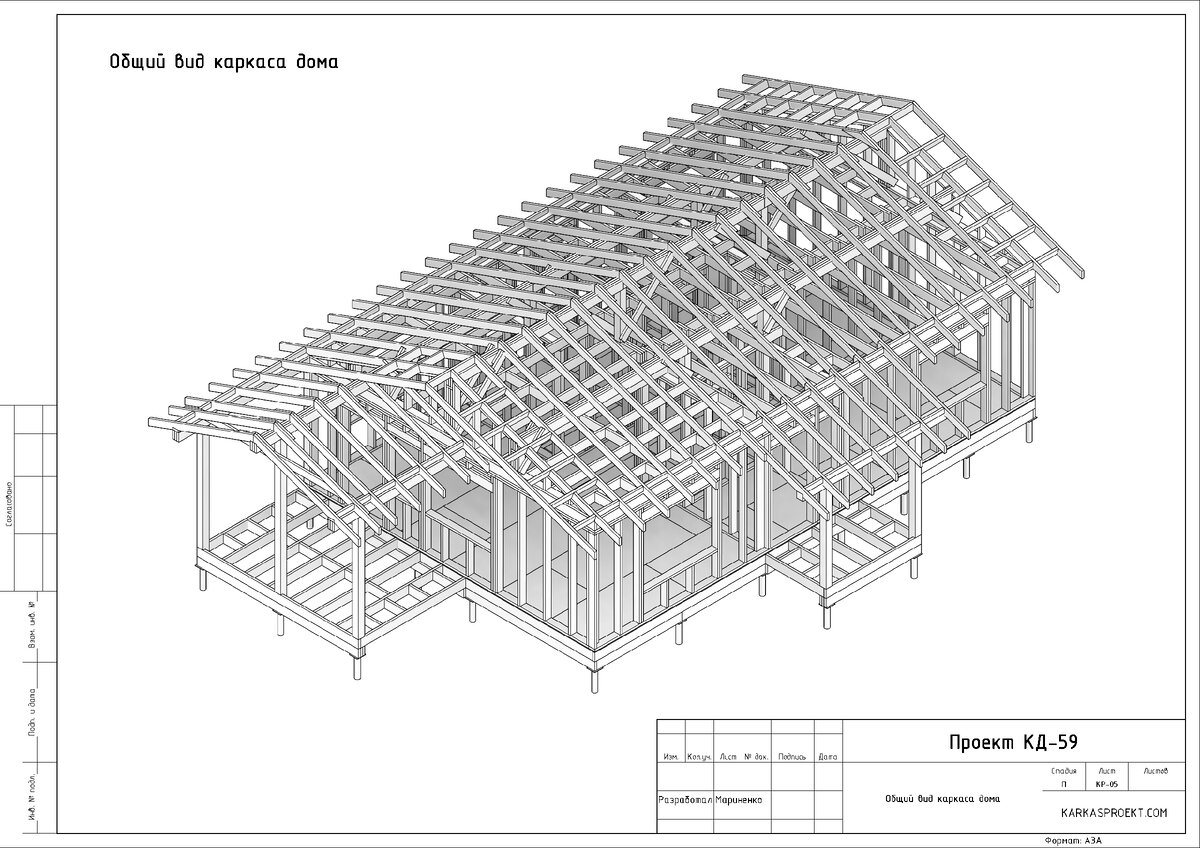 Каркасный дом 7х10,9 м. по проекту КД-59 | KARKASPROEKT - проекты каркасных  домов | Дзен