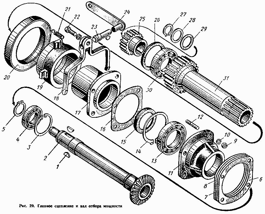 Схема коробки передач т 16