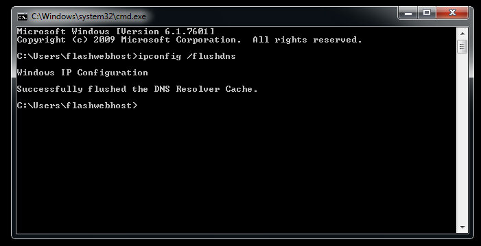 ipconfig /flushdns