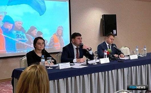 Президент Ассоциации рыбопромышленных предприятий Сахалинской области Максим КОЗЛОВ рассказал о перспективных проектах на пресс-конференции