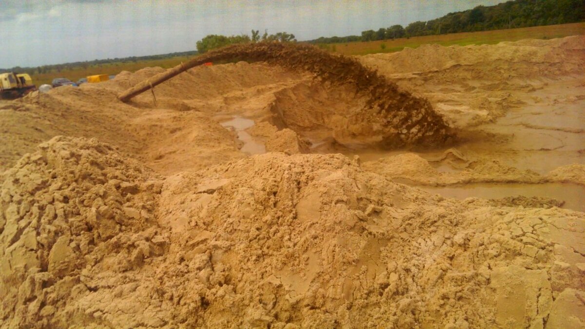 Намыв песка карьер Ветренка