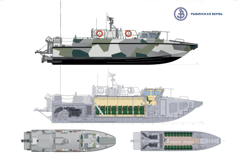 Скоростные транспортно десантные катера проекта 02510 бк 16