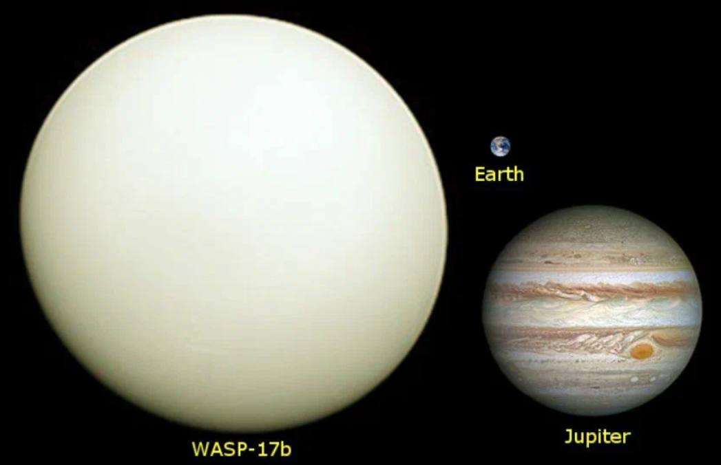 318 раз больше земли. Wasp-17 b. Планета Wasp 17. Wasp 17 b экзопланеты. Экзопланета Wasp 17.