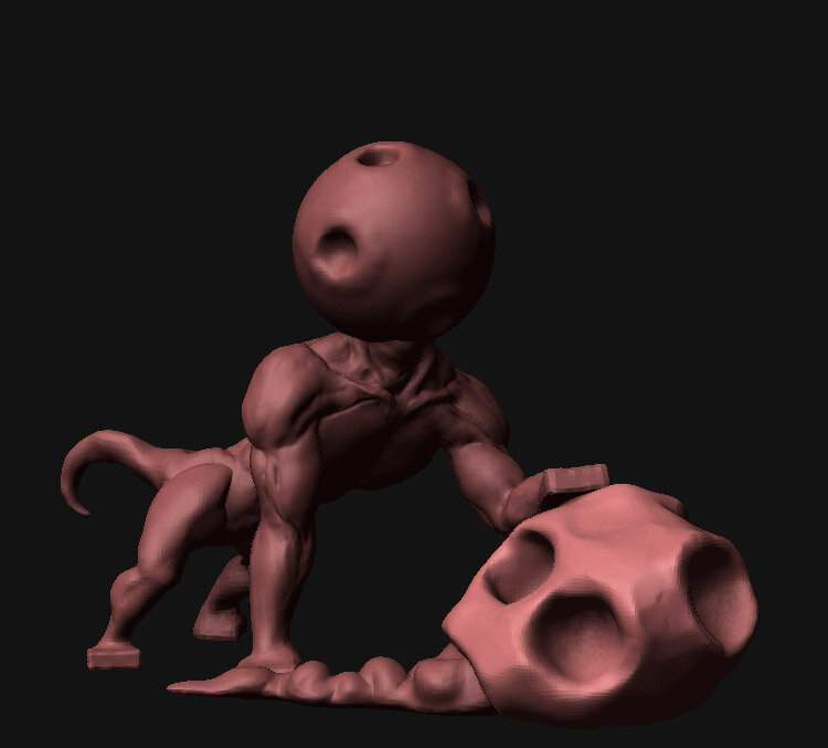 Цербер Ордена глаза в процессе создания в ZBrush