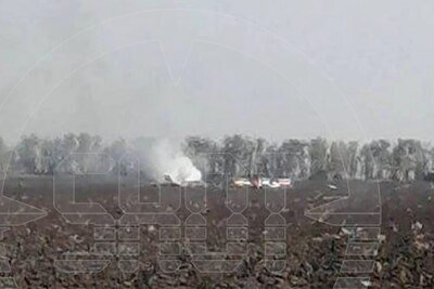    Кадры с места падения Су-34 в Каширском районе Воронежской области. © Telegram-канал SHOT