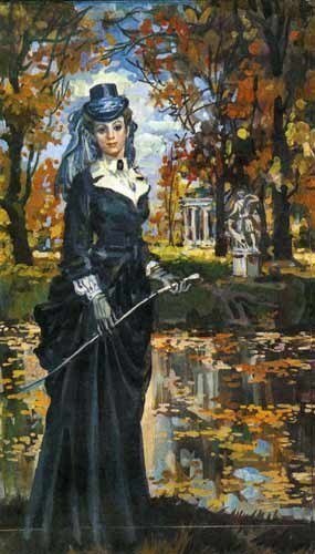  
. 
 Баронесса Юлия Вревская. Акварель Ю. Иванова.
