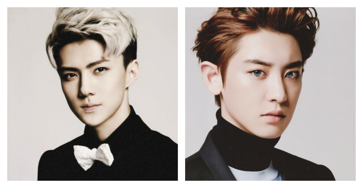 Sehun (слева) и Chanyeol (справа)