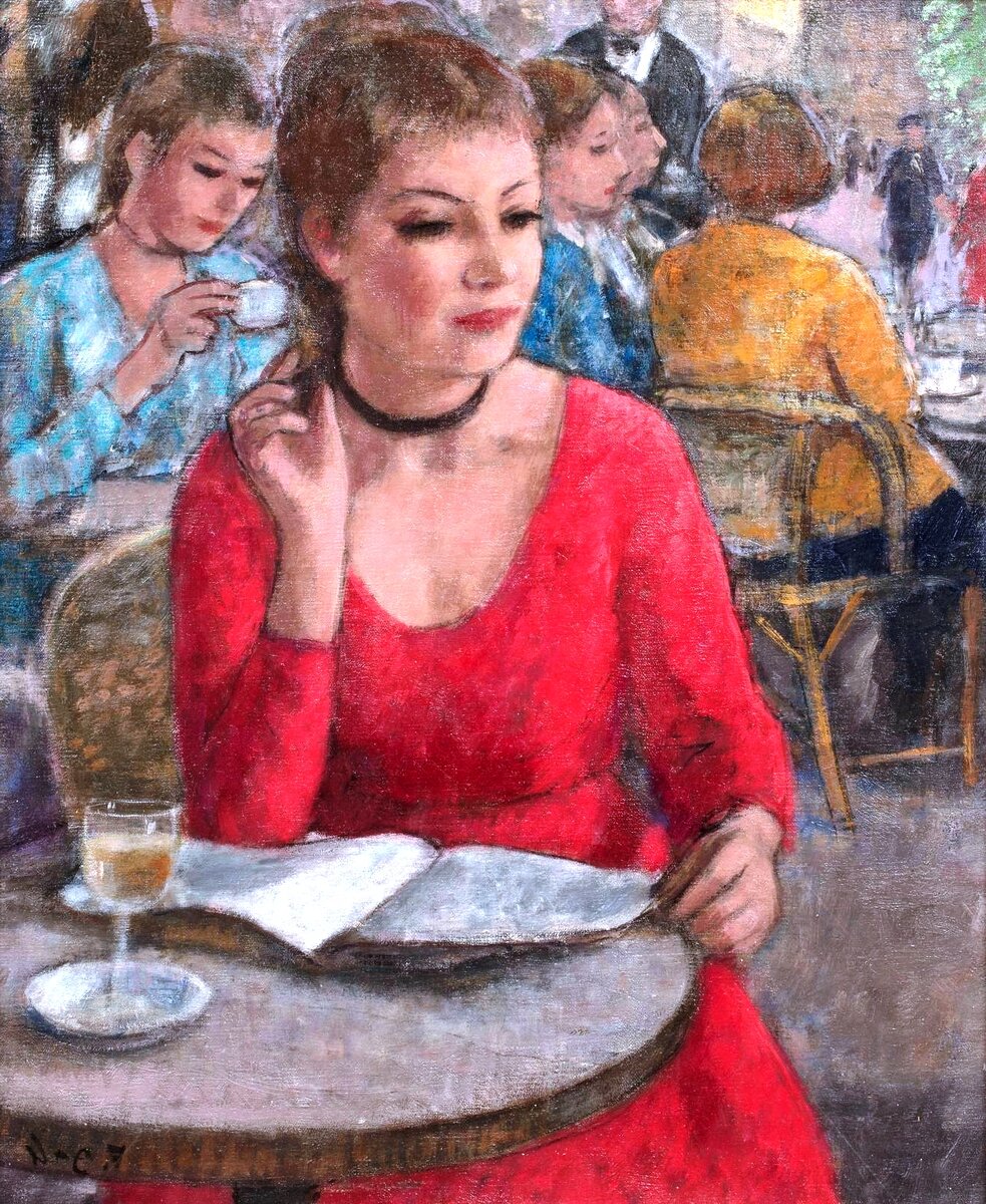 "Чтение в кафе. Париж"
