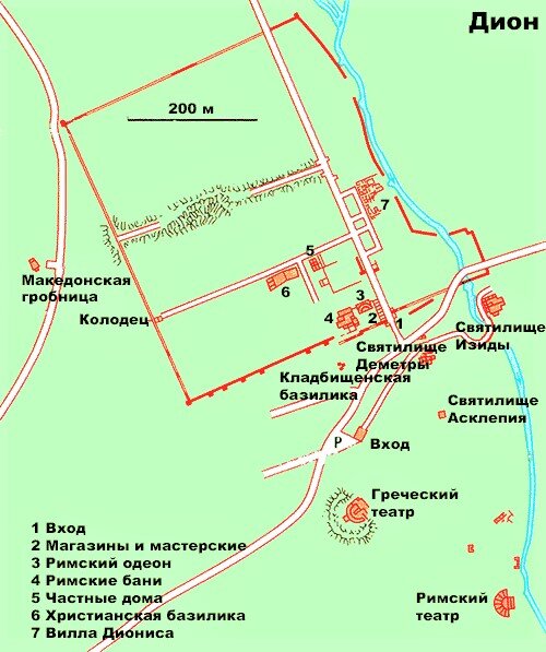 Схема раскопок.