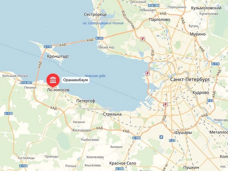 Петергоф в санкт петербурге карта