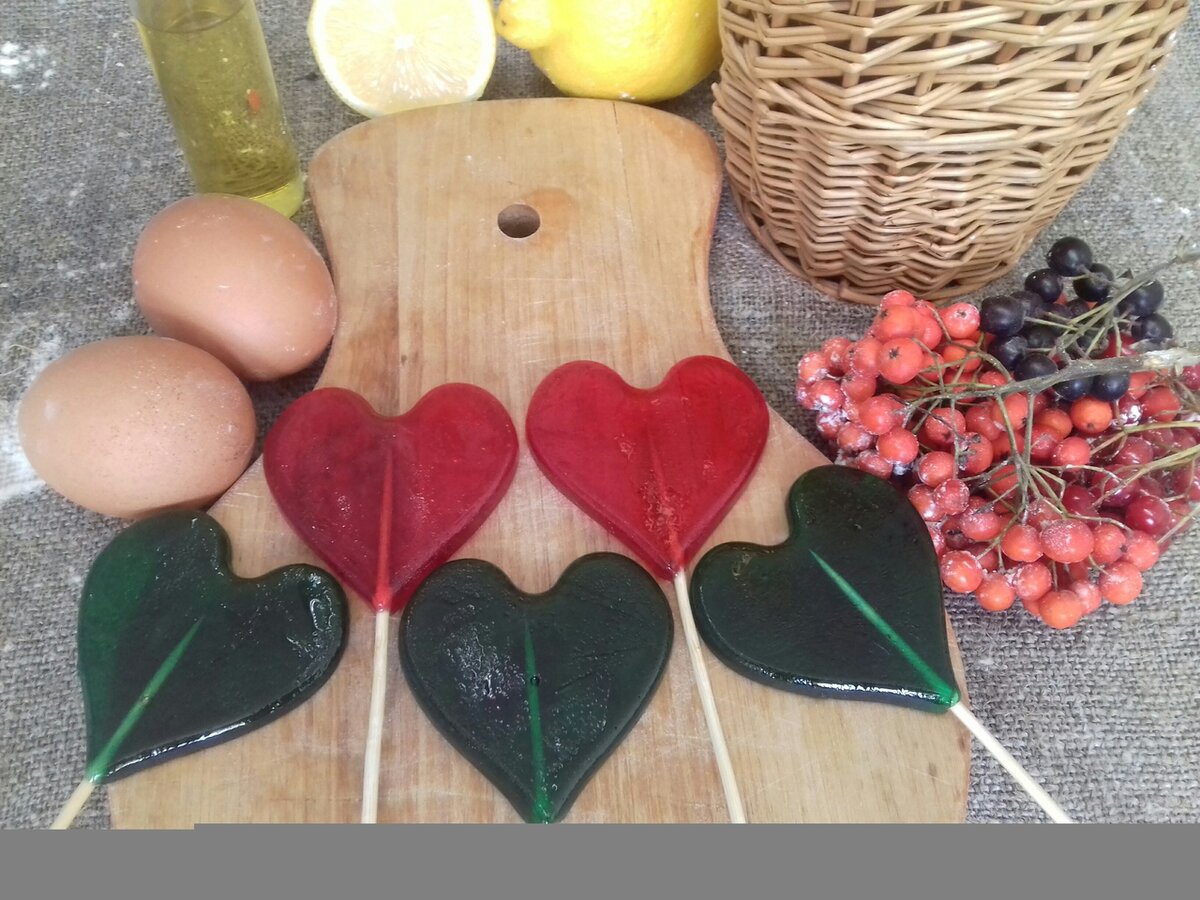 Леденцы в форме сердца