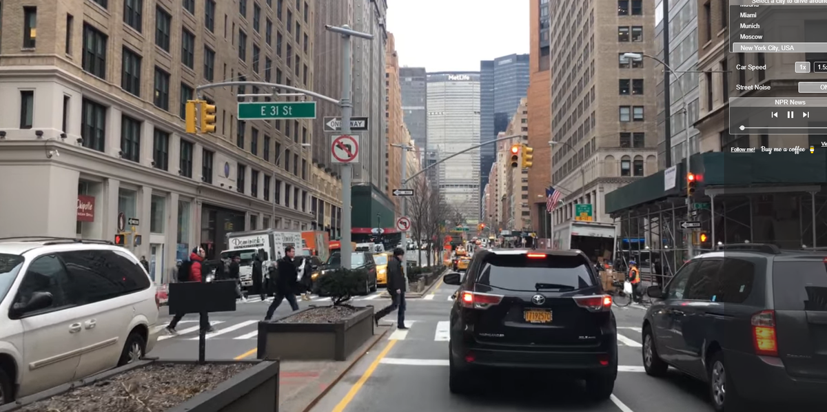 трансляция с авто нью йорка