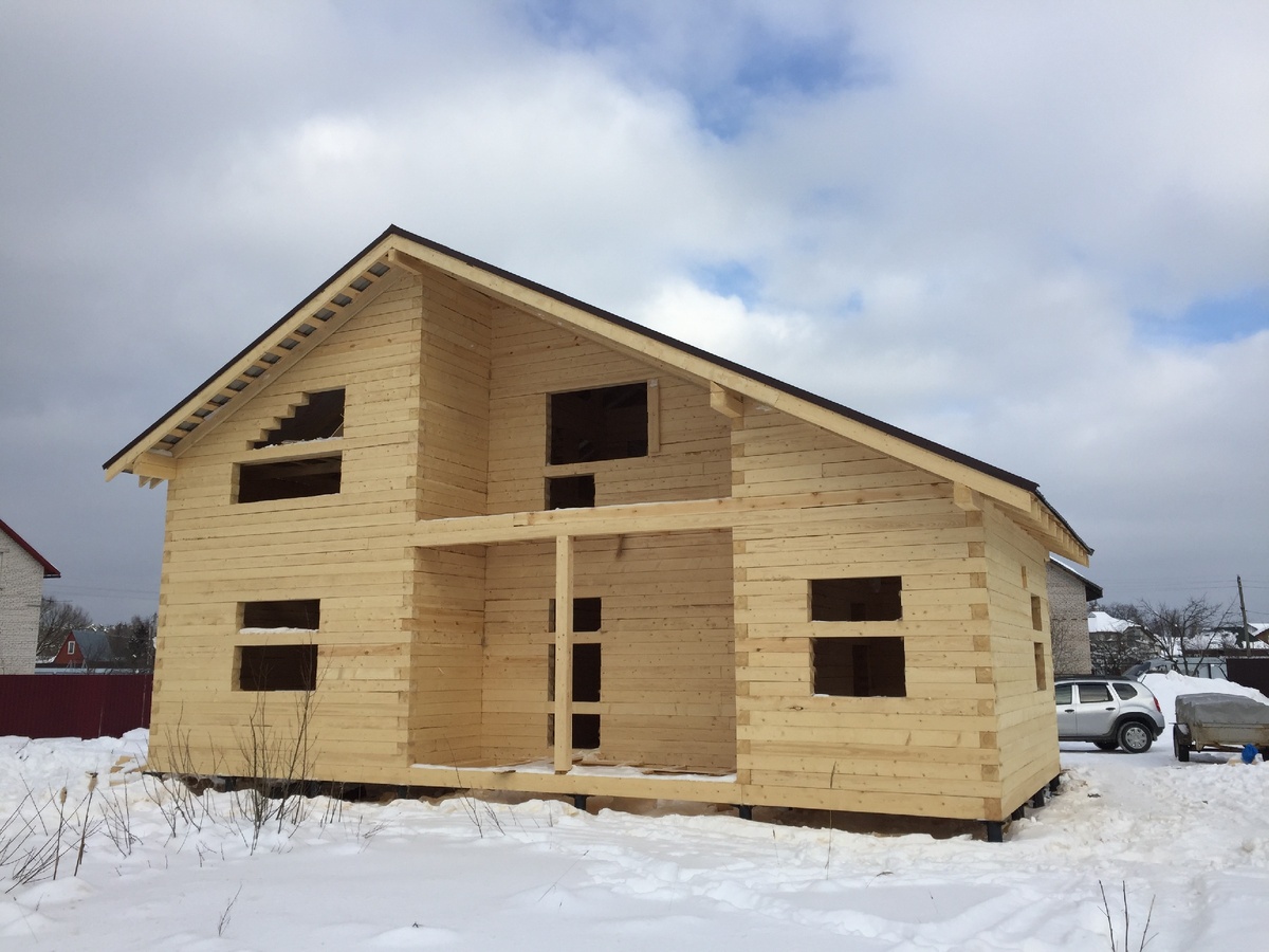 Коробка дома из бруса