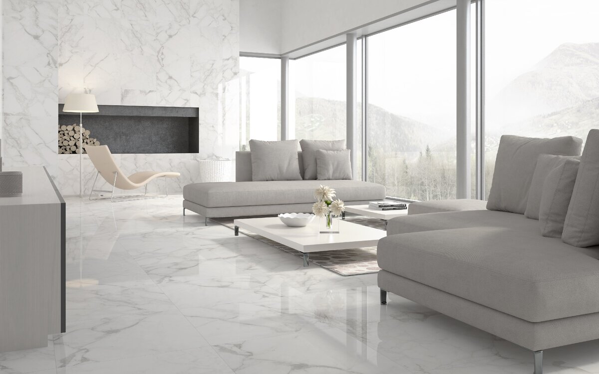 С чем сочетается плитка под мрамор? | МОСПЛИТКА | Дзен