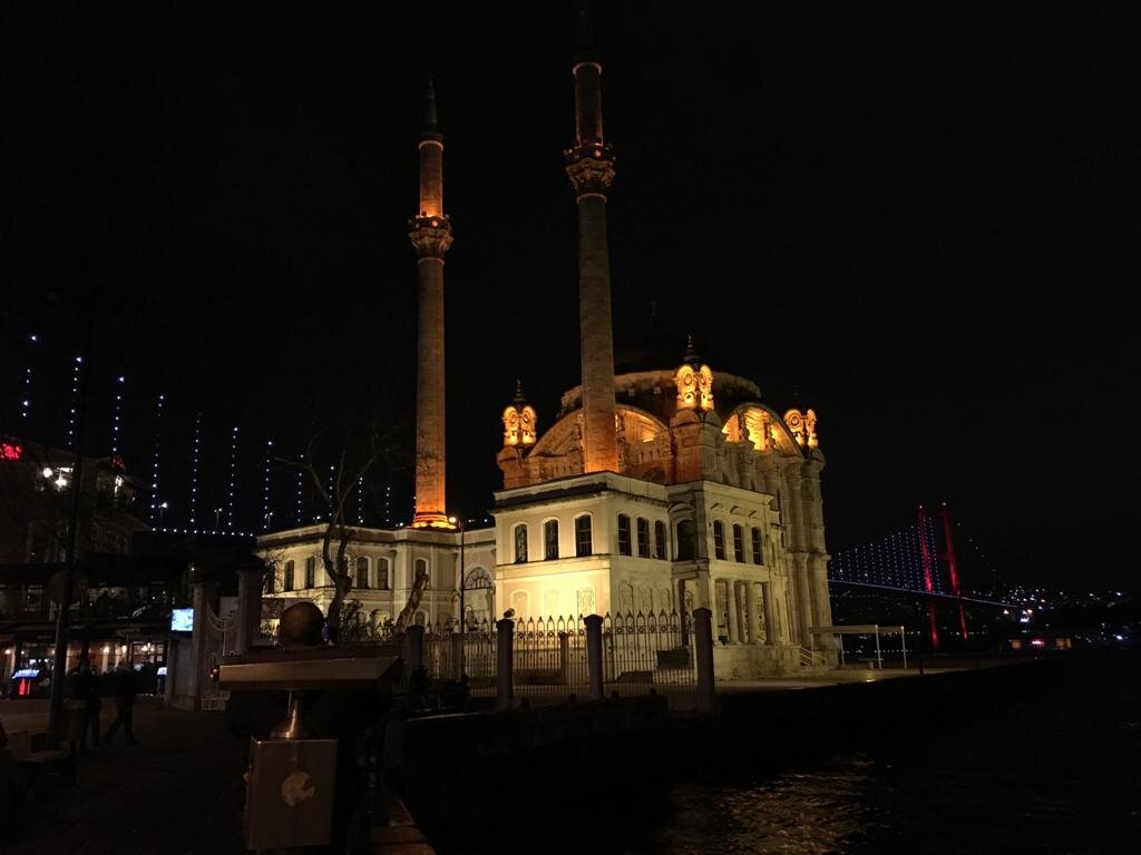 Ортакёй мечеть и Босфорский мост