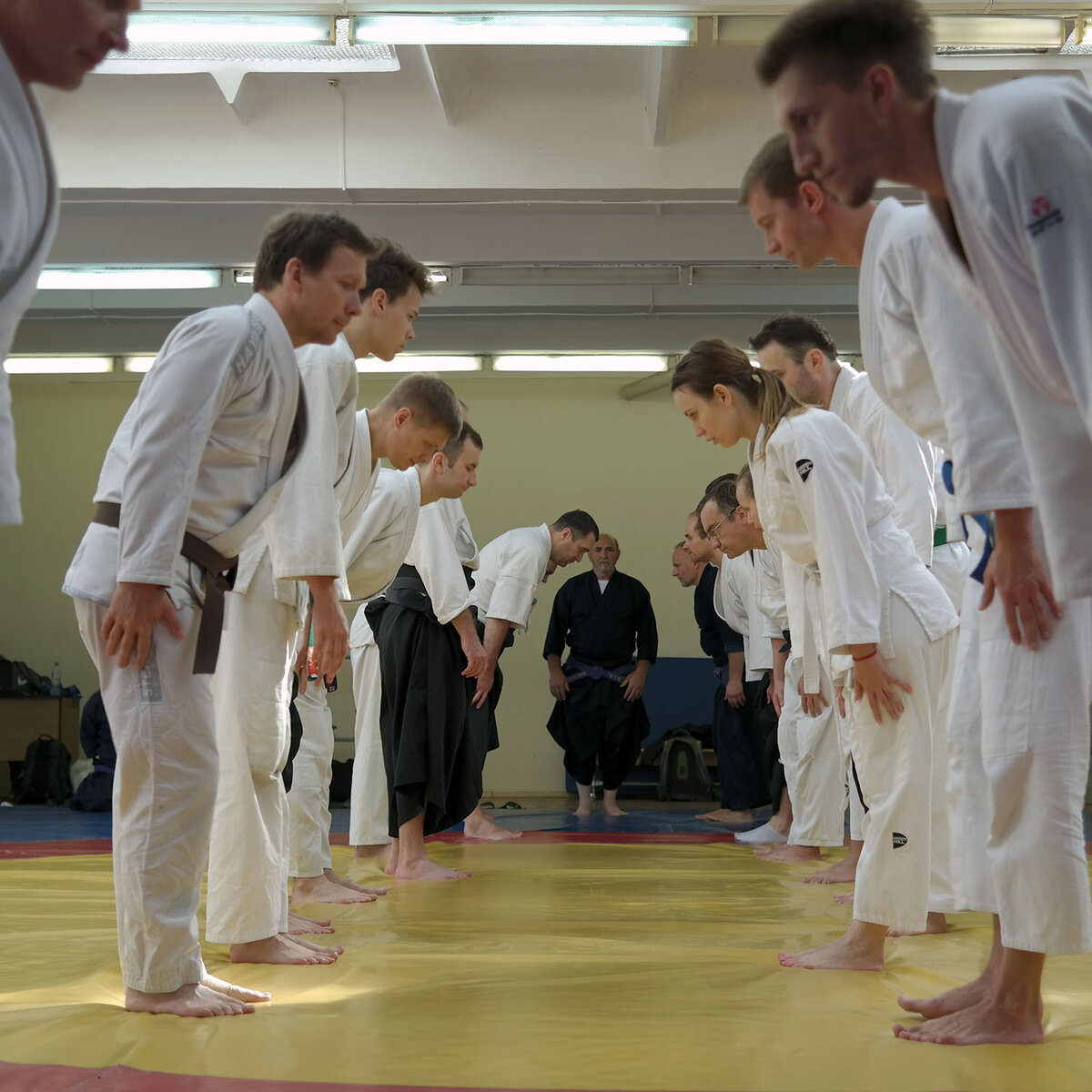 Тренировка джиу-джитсу с постоянной сменой партнеров