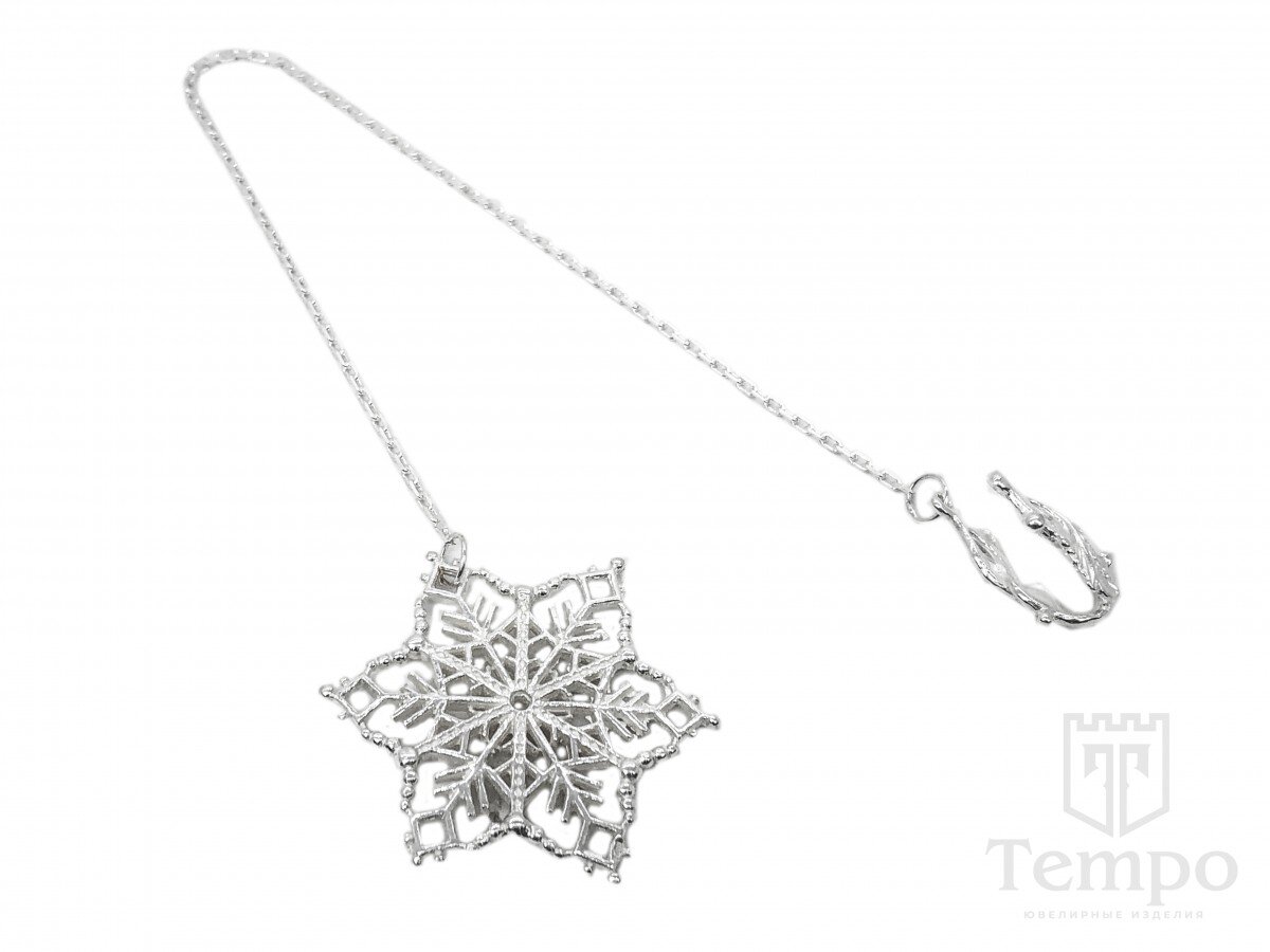 Ионизатор для воды из серебра 925 пробы в виде снежинки.