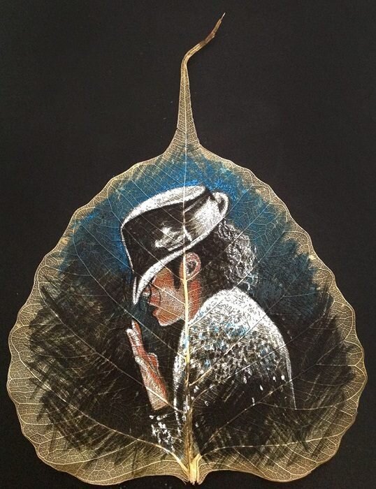 Изображение Майкла Джексона на листке