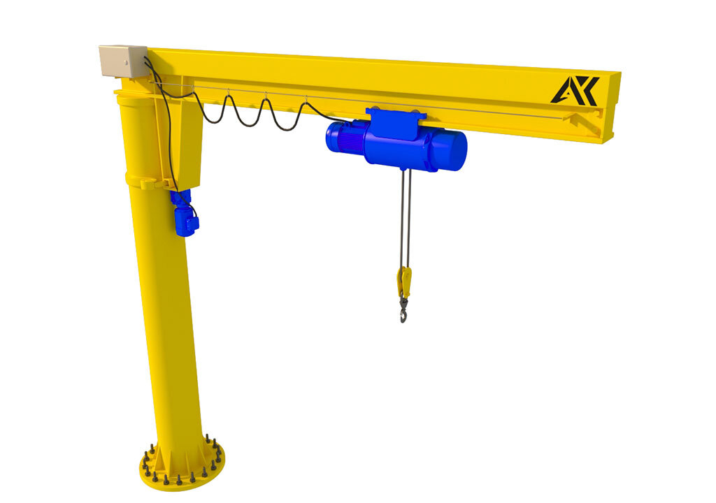 Кран консольный на колонне поворотный