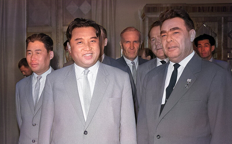 Ким Ир Сен и Брежнев