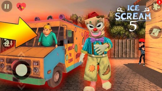 Делаю Концовку в Ice Scream 5 обновление Продавца Мороженого - Freaky Clown