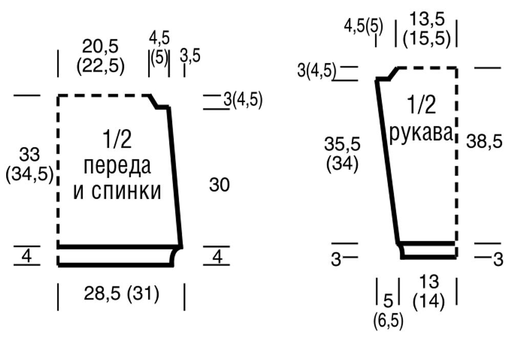 Вязание спицами для женщин с описанием и схемами джемпера 50 размера ажурной кокеткой