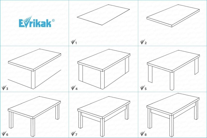 Как рисовать в SketchUp на примере стола