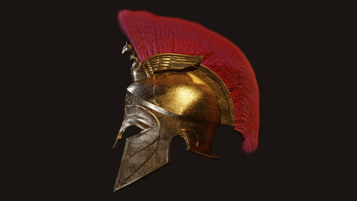 Модель спартанского шлема из игры "AC: Odyssey"