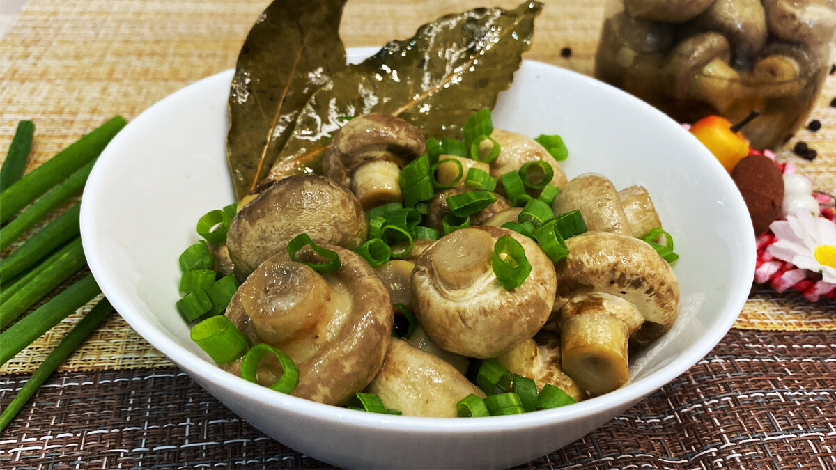 Как быстро и вкусно замариновать шампиньоны за 5 минут. Закуска на праздничный  стол. | Кулинарный Дуэт | Дзен