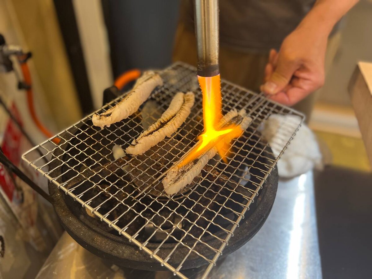 Обжарка рыбы hamo (фото автора)