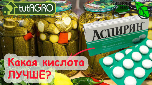 Что происходит, когда в маринад кладут АСПИРИН? 5 кислот для консервирования овощей. Какая лучше? Пересчет уксуса в лимонную кислоту.