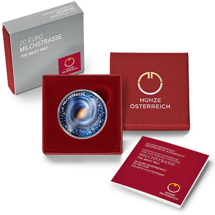 Монета в футляре с номерным сертификатом подлинности. Фото с сайта www.muenzeoesterreich.at