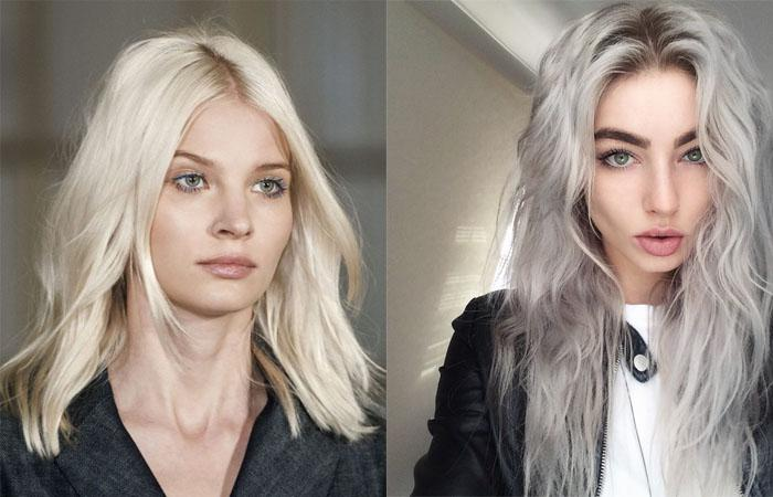 Платиновый блонд волосы до и после TRANSFORMATION: Old Banded Ombre To Exciting Silver Blonde Wellness Modern S