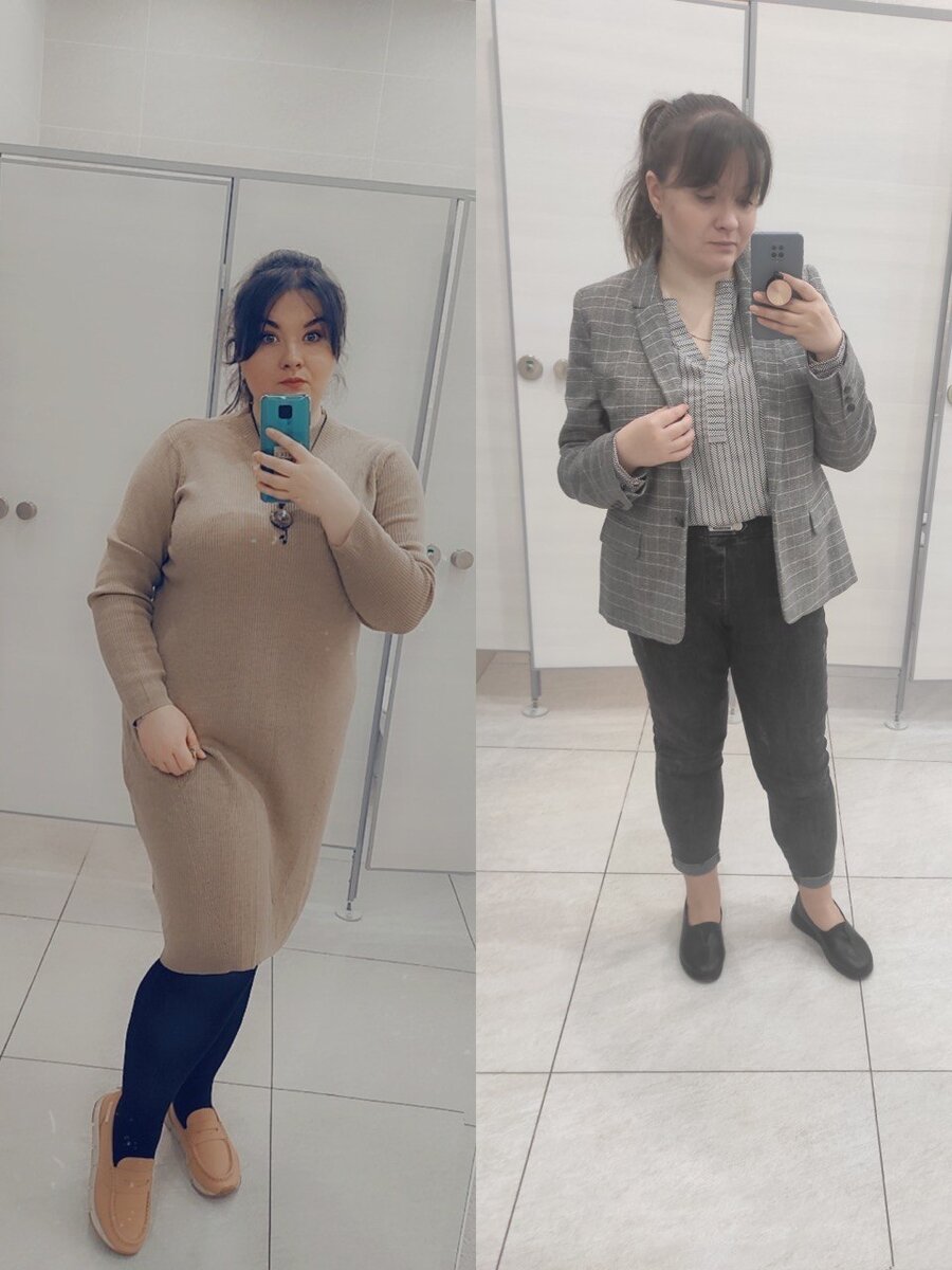 слева — февраль 2021 (вес 110 кг); справа — май 2022 (вес 85 кг)