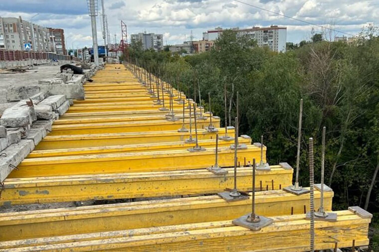    Ремонт второй части Бурова-Петровского моста в Кургане