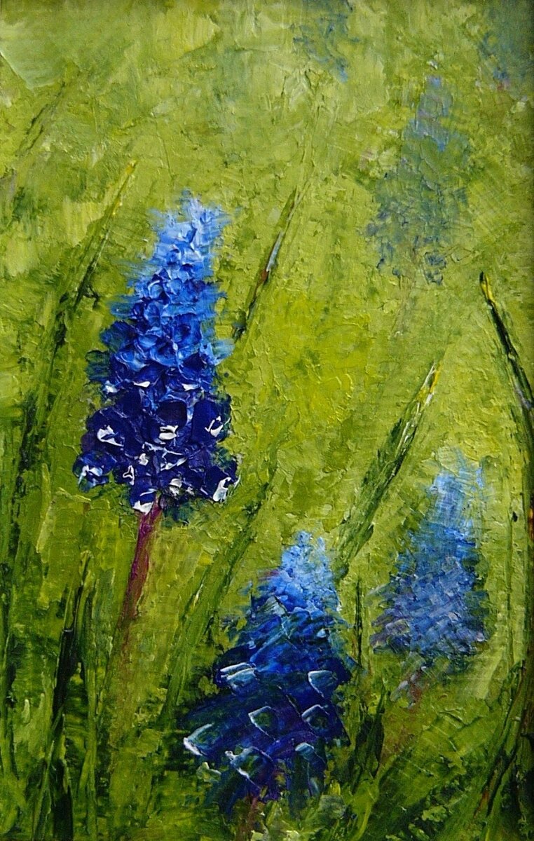 Миниатюра "Мускари" (х.м., 6х9 см)