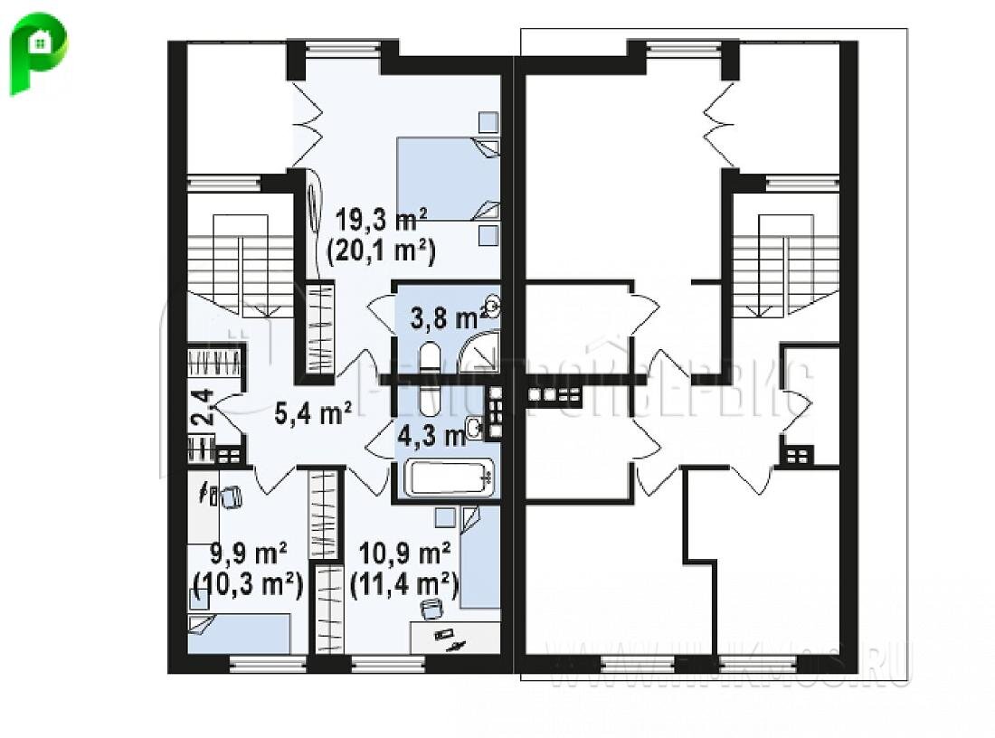 Двухэтажный дуплекс 273 кв.м. в европейском стиле за 4 662 840 ₽ | Архион –  строительство и проектирование домов | Дзен