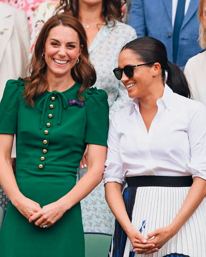 Кейт и Меган на Уимблдоне. 2019