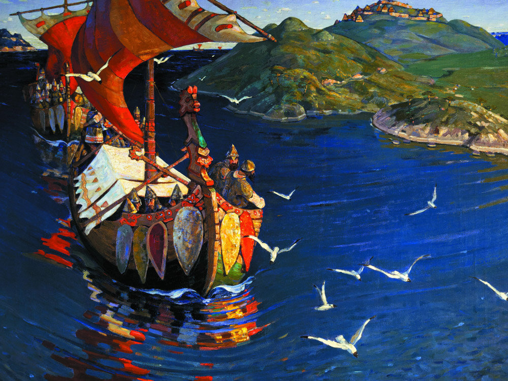 Николай Рерих, "Заморские гости".