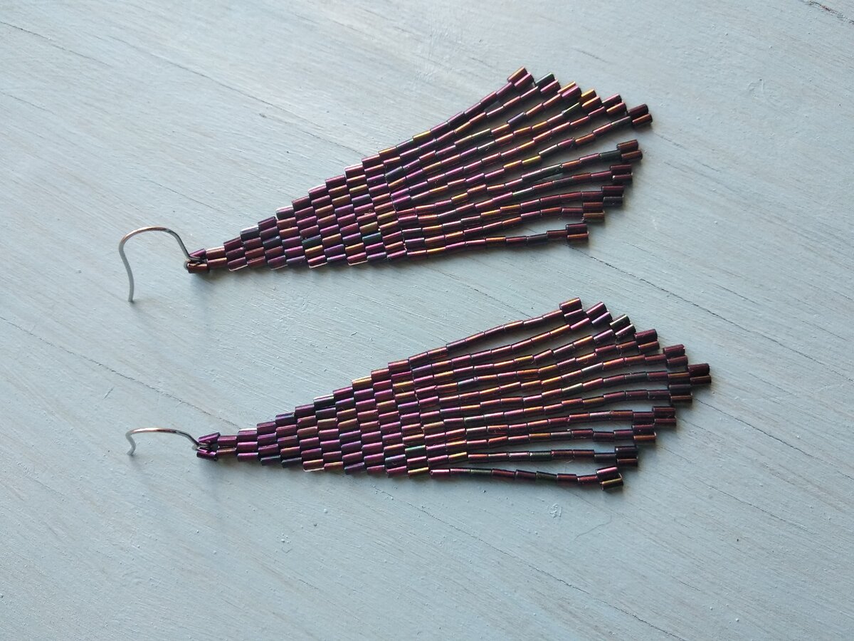 Серьги ручной работы.