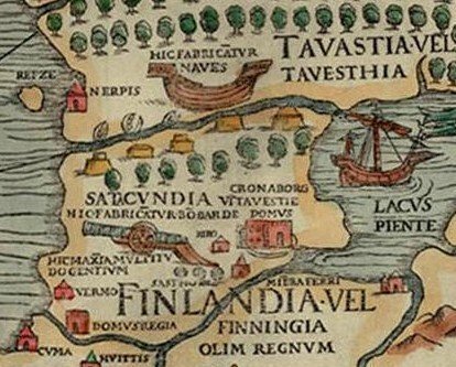 Финляндия на средневековой карте