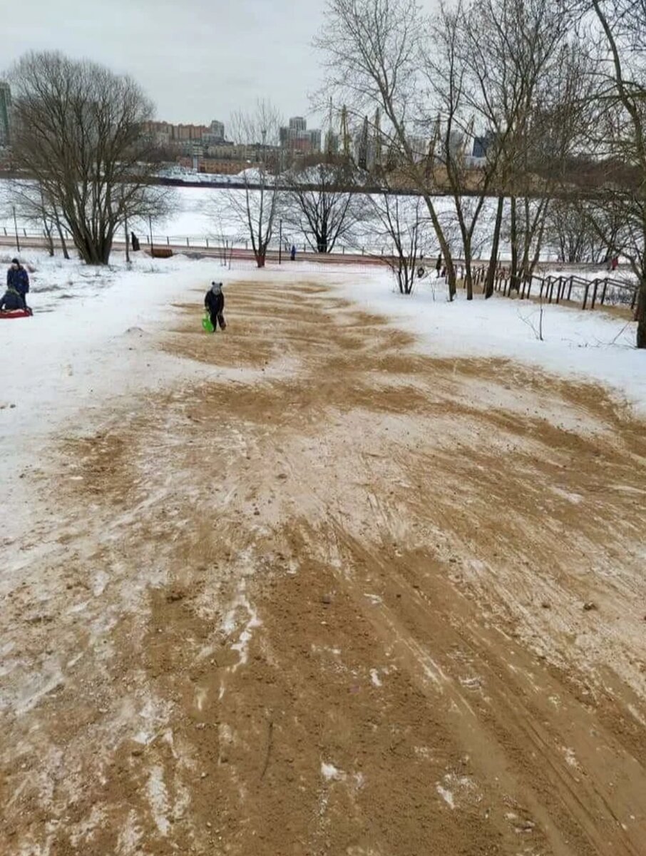 парк тушино зимой