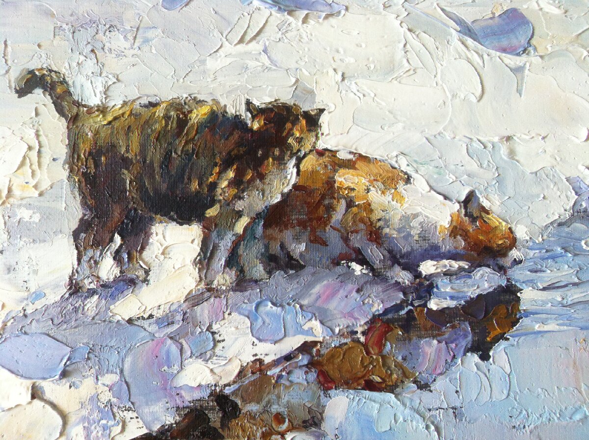 А.Зайцев "Весна" Иллюстрация к повести О.Толмачевой "Ласка"